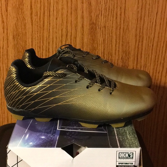 black and gold youth soccer cleats